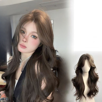 Perucă Lina wig – Păr lung buclat, acoperire completă cu bandă, stil natural, fibre din proteine, proces: jumătate tricotat manual, jumătate mecanic, poate fi vopsită