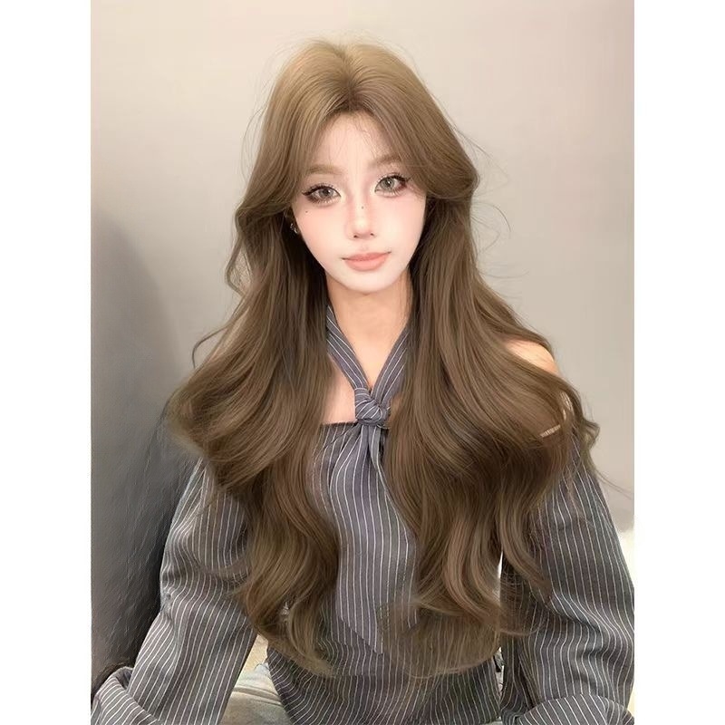 Perucă Lina wig – Păr lung buclat, acoperire completă cu bandă, stil natural, fibre din proteine, proces: jumătate tricotat manual, jumătate mecanic, poate fi vopsită