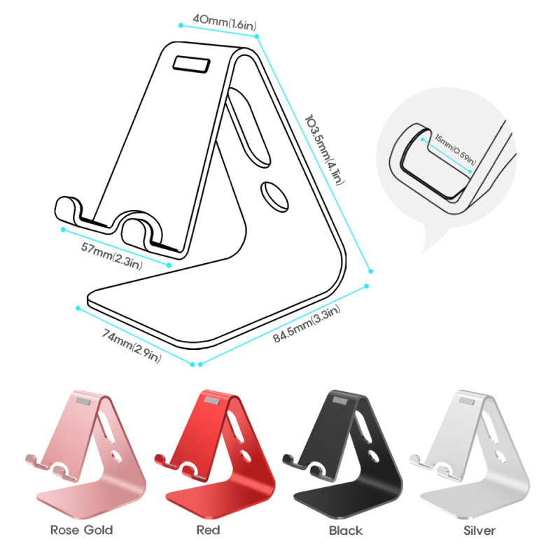 Držač za mobitel na stolu, aluminijska legura, model 017, stolna montaža, univerzalna kompatibilnost