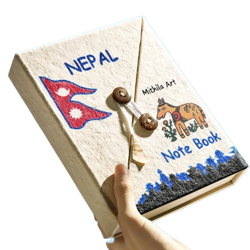 Дневник със страници от сламна хартия, PP обложка, DIY комплект, без марка, стил 11408890