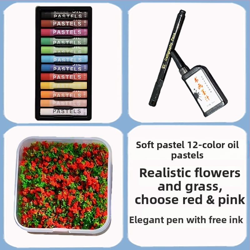 Дневник със страници от сламна хартия, PP обложка, DIY комплект, без марка, стил 11408890