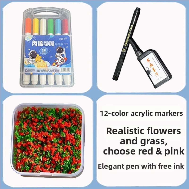 Дневник със страници от сламна хартия, PP обложка, DIY комплект, без марка, стил 11408890