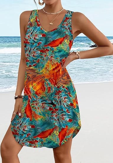 Rochie cu decolteu în V, fără mâneci, croială A-line, lungime scurtă