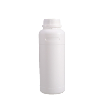 HDPE кръгла бутилка за пестициди, издухана форма, с външна капачка, 100% чист материал, печат на лого