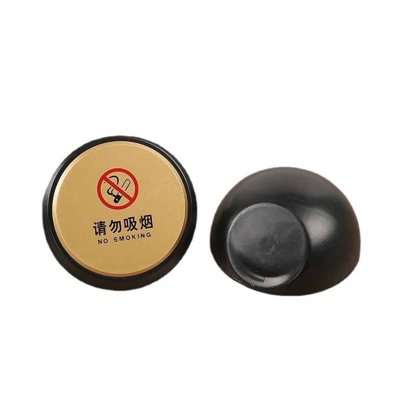 Znak upozorenja na zabranu pušenja – kružna odvojiva plastična etiketa za stolni prikaz, prilagodljiva