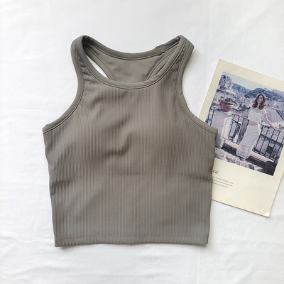 Ženski top za jogu, I-oblik, s jastučićem za prsni koš, brzo sušeći sportski top, ljeto 2023