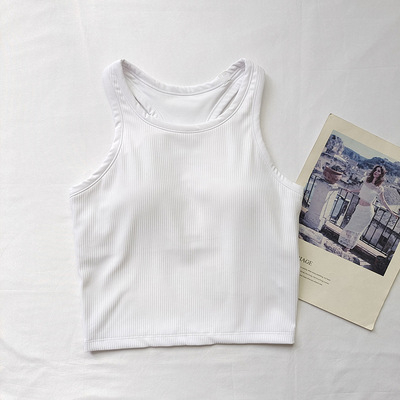 Ženski top za jogu, I-oblik, s jastučićem za prsni koš, brzo sušeći sportski top, ljeto 2023