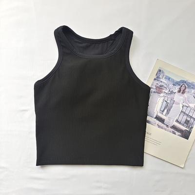 Ženski top za jogu, I-oblik, s jastučićem za prsni koš, brzo sušeći sportski top, ljeto 2023