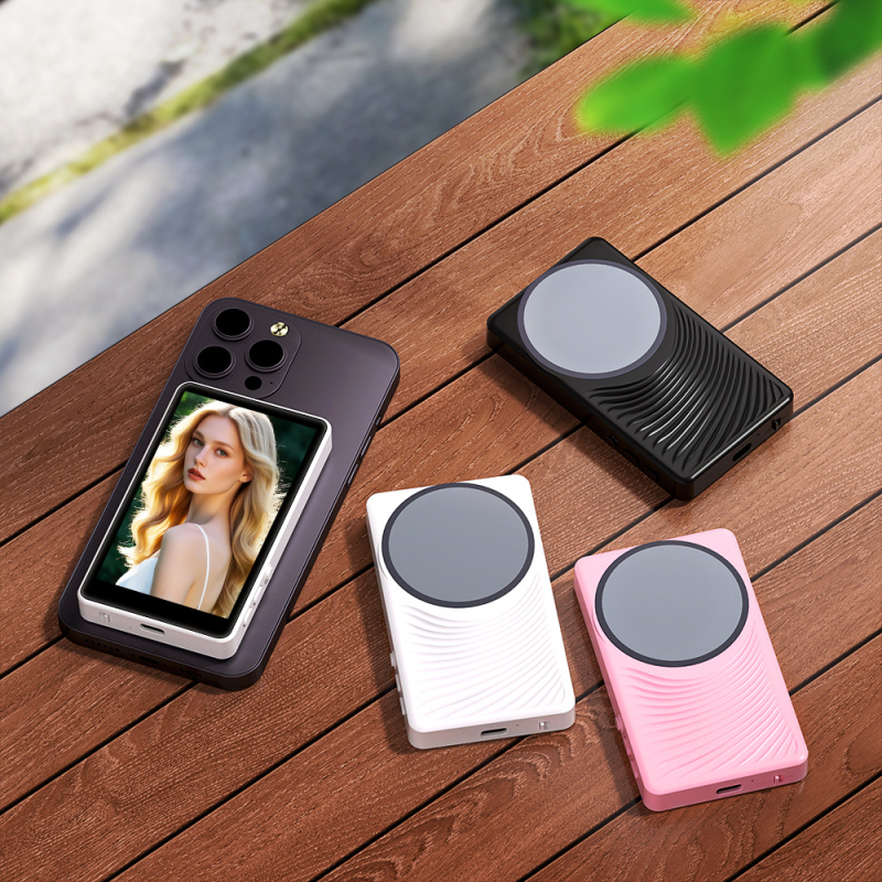 Ecran selfie wireless Bluetooth cu montură magnetică pe spate, telecomandă și proiecție pe ecran pentru iPad — material ABS, greutate maximă până la 2 kg