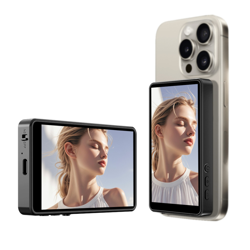 Ecran selfie wireless Bluetooth cu montură magnetică pe spate, telecomandă și proiecție pe ecran pentru iPad — material ABS, greutate maximă până la 2 kg