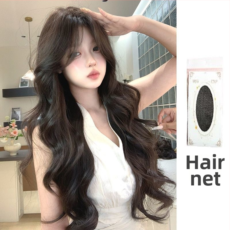 Duga kovrčava perika Kenny Wig sa šikim fringeom - vlak otporan na toplinu, prirodan stil