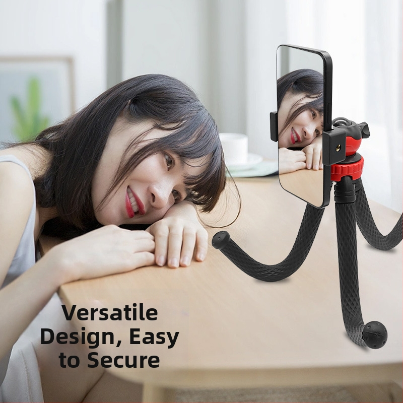 ABS държач за телефон с Bluetooth – настолен за лайв стрийминг и селфи в стил осминог, антиразклащане, преносим