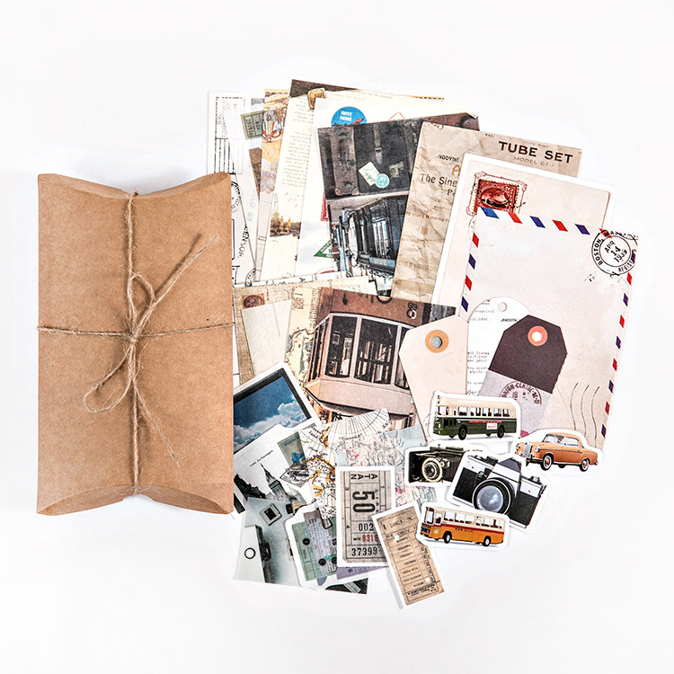 DIY set naljepnica za dnevnik u retro stilu s motivima gljiva, leptira i mjesečevih faza — 30 listova, 12 dizajna, brenda DREHOP/Mengxi, tisak