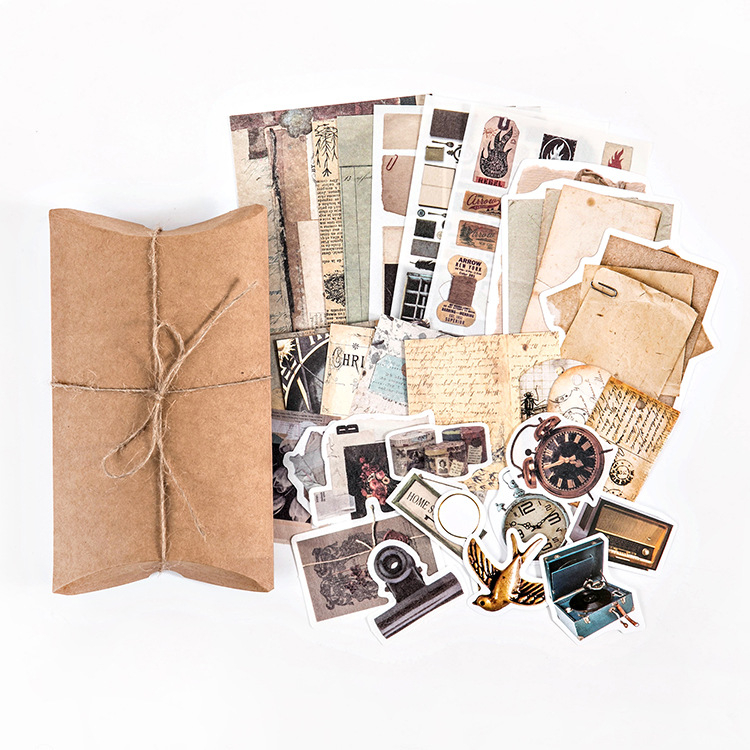 DIY set naljepnica za dnevnik u retro stilu s motivima gljiva, leptira i mjesečevih faza — 30 listova, 12 dizajna, brenda DREHOP/Mengxi, tisak