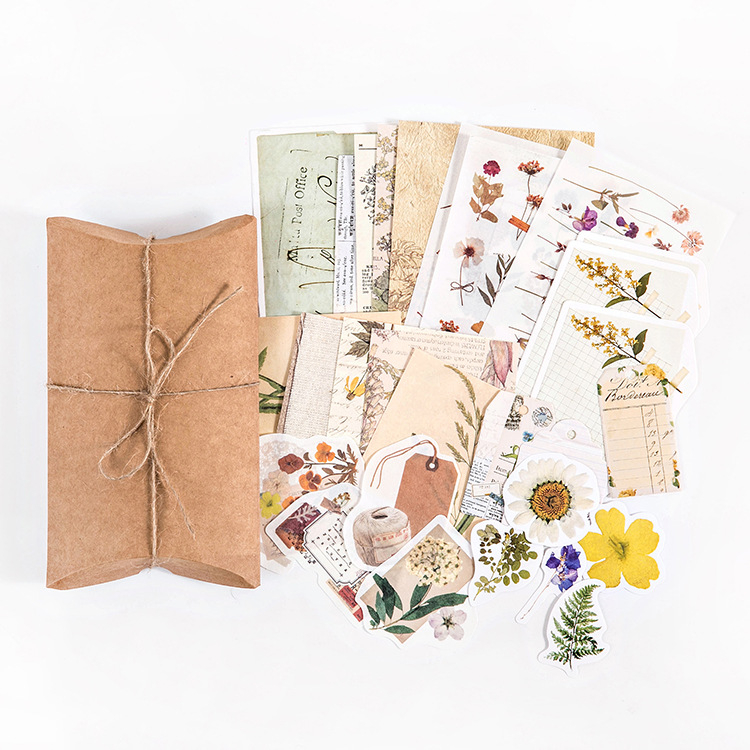 DIY set naljepnica za dnevnik u retro stilu s motivima gljiva, leptira i mjesečevih faza — 30 listova, 12 dizajna, brenda DREHOP/Mengxi, tisak