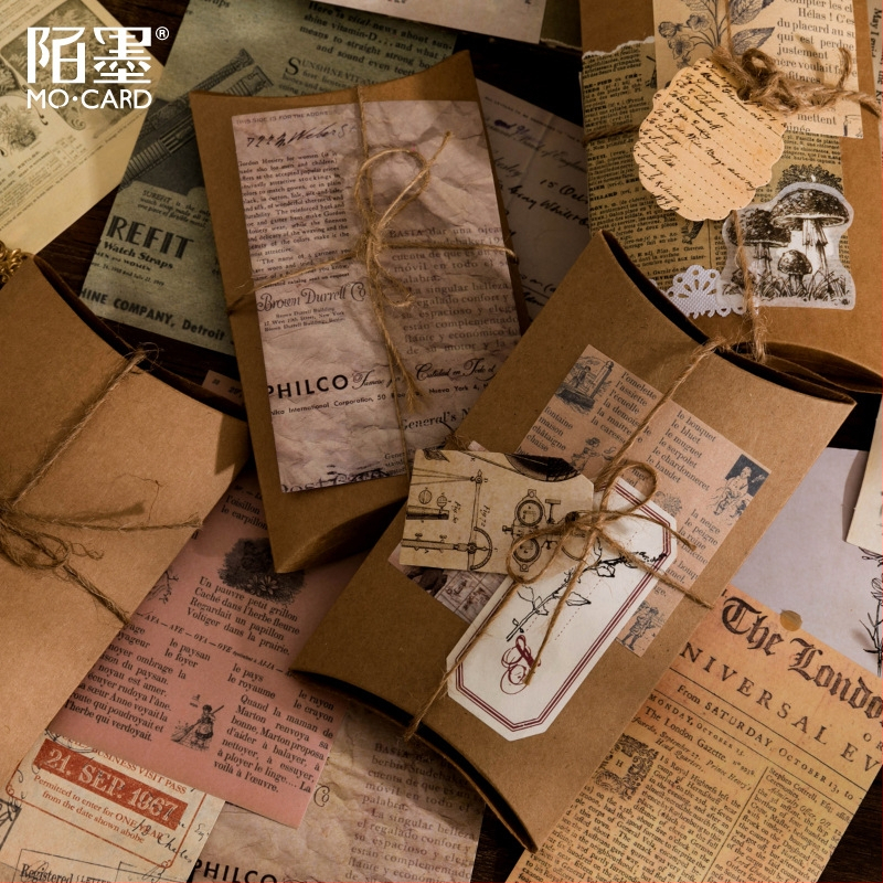 DIY set naljepnica za dnevnik u retro stilu s motivima gljiva, leptira i mjesečevih faza — 30 listova, 12 dizajna, brenda DREHOP/Mengxi, tisak