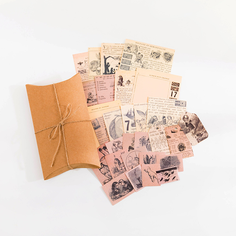 DIY set naljepnica za dnevnik u retro stilu s motivima gljiva, leptira i mjesečevih faza — 30 listova, 12 dizajna, brenda DREHOP/Mengxi, tisak