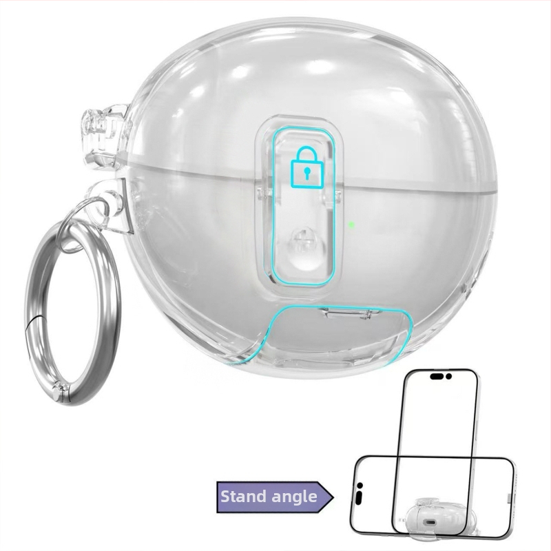 Priehľadný TPU obal na slúchadlá pre Freebuds Pro 4 a Huawei Pro 3 s tlačidlom uzávierky, FreeClip ochranný plášť, vstrekované formovanie