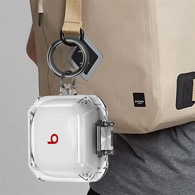 Beats Fit Pro zaštitna futrola – prozirno TPU kućište, elektroplatirani metalni završetak, konstrukcija od metala i TPU, injekcijsko oblikovanje