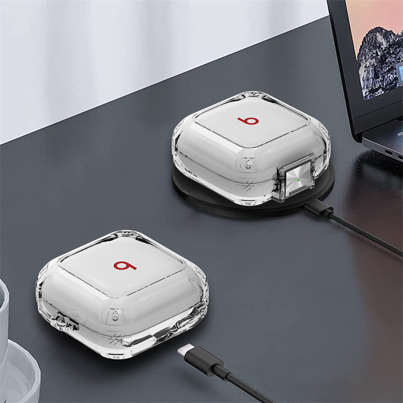 Beats Fit Pro zaštitna futrola – prozirno TPU kućište, elektroplatirani metalni završetak, konstrukcija od metala i TPU, injekcijsko oblikovanje