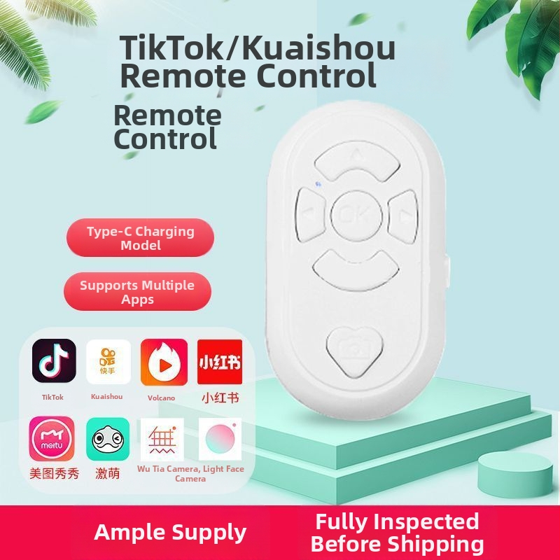 Ax-1 Diaľkové ovládanie videa pre mobilný telefón, Bluetooth do 10 m, Batéria 130 mAh, ABS puzdro, Režim tlačidového ovládania