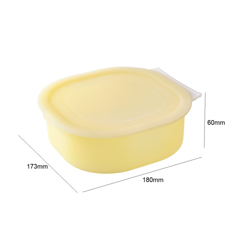 Κουτί αποθήκευσης τροφίμων από σιλικόνη – τετράγωνο σχήμα, ασφαλές για φούρνο μικροκυμάτων, επαναχρησιμοποιούμενο.