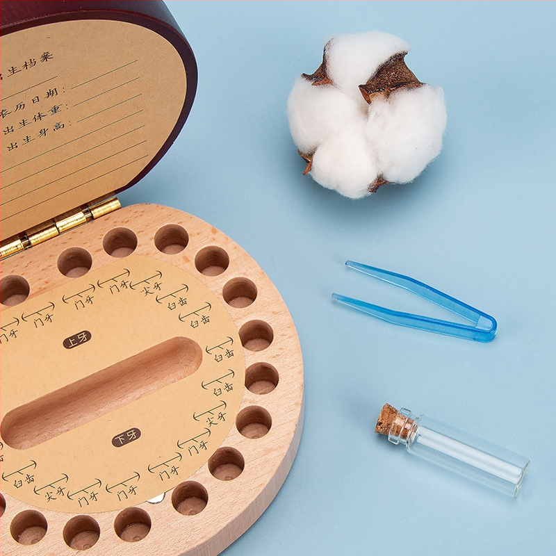 Drvena kutija za spomen zuba djeci (4–6 godina) – pohrana zuba, Thousand Change