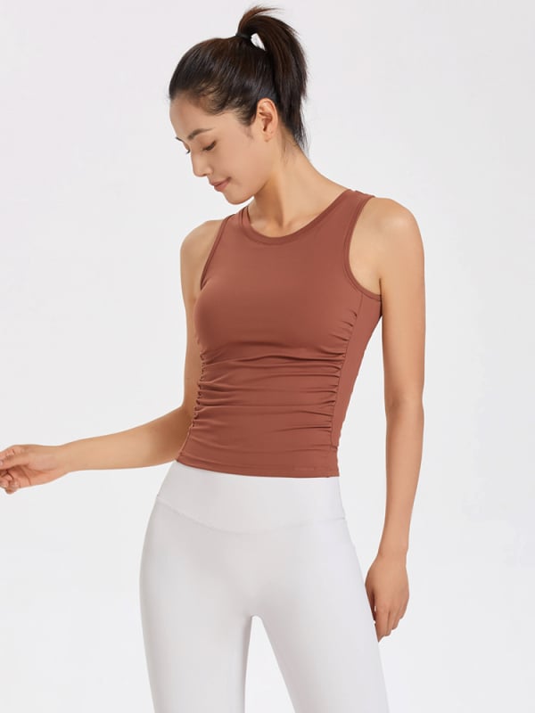 OR Ženski joga top s uključenim jastučićima za prsa — Slim fit, normalna duljina, 80% najlon / 20% spandeks, brzo se suši