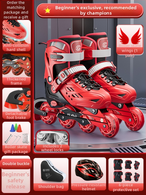 Gyerek görkorcsolya GP912, Guipaishi, felső PU+Háló, TPU kerekek, egy sor
