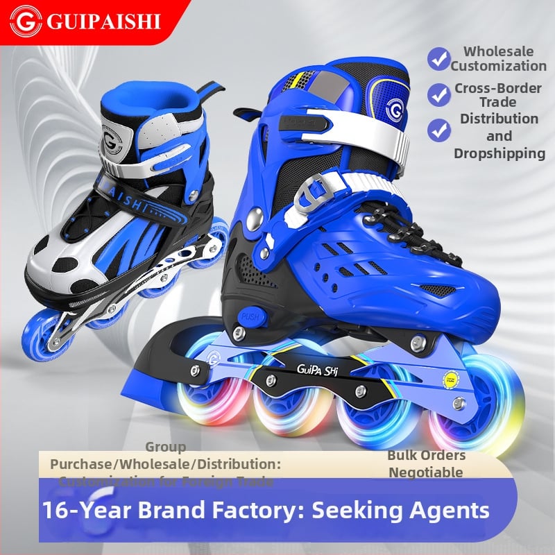 Gyerek görkorcsolya GP912, Guipaishi, felső PU+Háló, TPU kerekek, egy sor