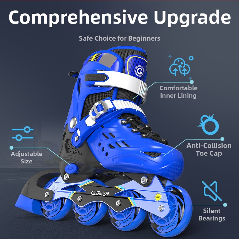 Gyerek görkorcsolya GP912, Guipaishi, felső PU+Háló, TPU kerekek, egy sor