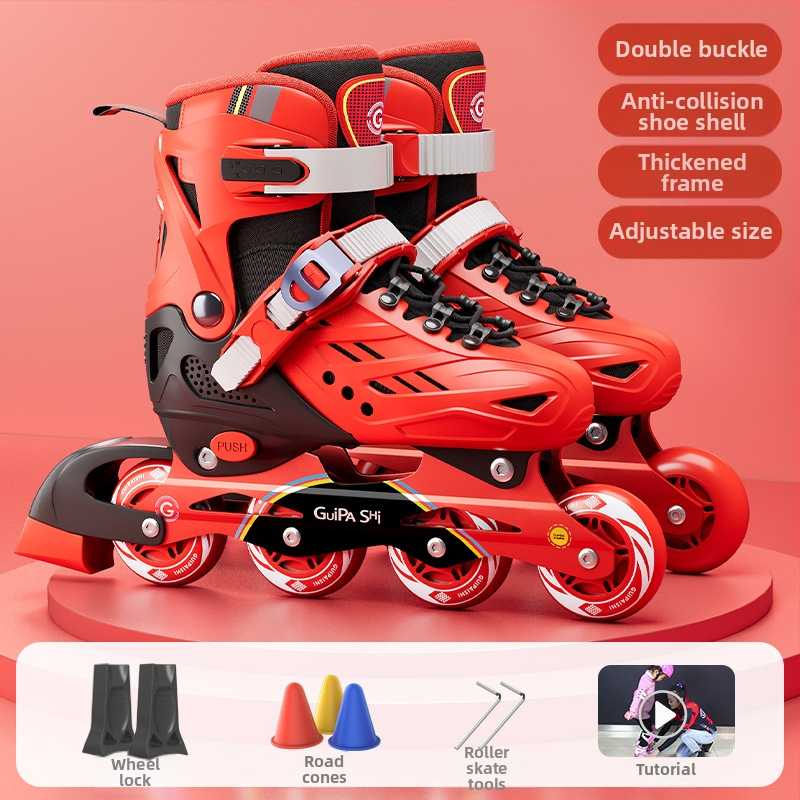 Gyerek görkorcsolya GP912, Guipaishi, felső PU+Háló, TPU kerekek, egy sor