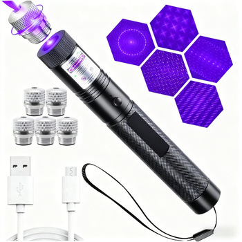 Laser svjetiljka Laser303 s USB punjenjem, efekt zvjezdano neba, metalno kućište