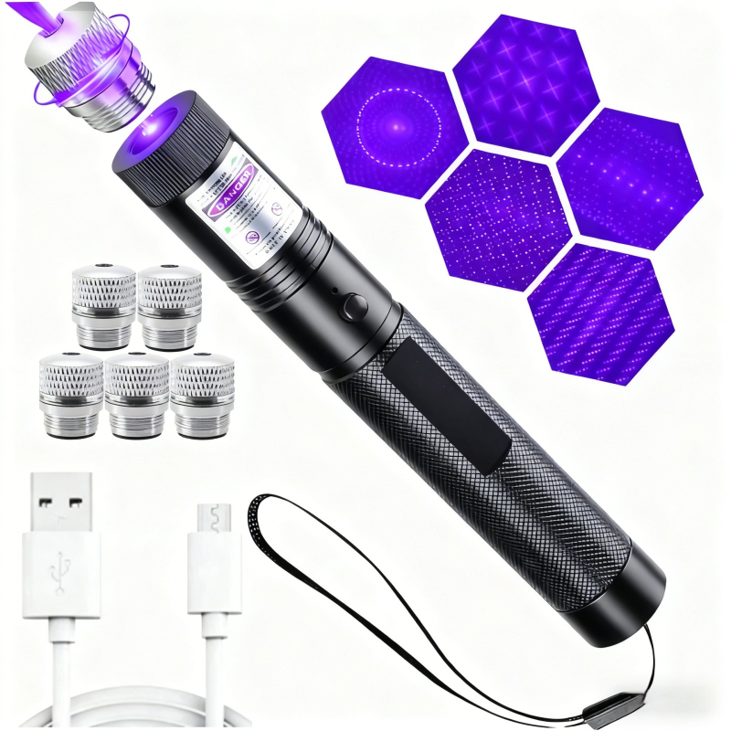 Laser svjetiljka Laser303 s USB punjenjem, efekt zvjezdano neba, metalno kućište