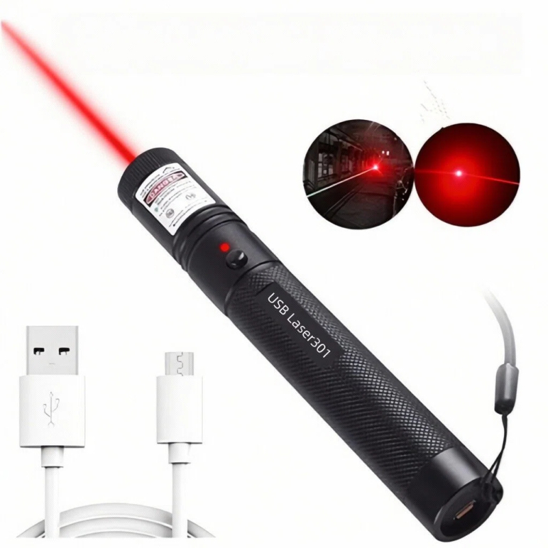 Laser svjetiljka Laser303 s USB punjenjem, efekt zvjezdano neba, metalno kućište