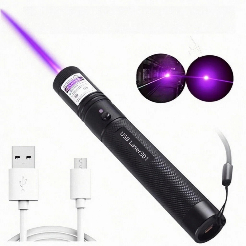 Laser svjetiljka Laser303 s USB punjenjem, efekt zvjezdano neba, metalno kućište