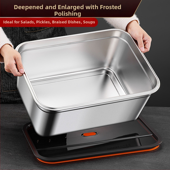 Δοχείο αποθήκευσης φαγητού από ανοξείδωτο ατσάλι, 1–2 L, ορθογώνιο, σφραγισμένο και ανθεκτικό στις διαρροές, κατάλληλο για φούρνο μικροκυμάτων