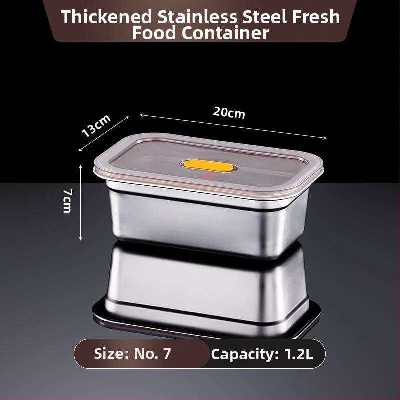 Δοχείο αποθήκευσης φαγητού από ανοξείδωτο ατσάλι, 1–2 L, ορθογώνιο, σφραγισμένο και ανθεκτικό στις διαρροές, κατάλληλο για φούρνο μικροκυμάτων