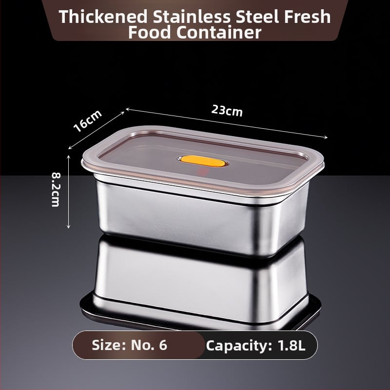 Δοχείο αποθήκευσης φαγητού από ανοξείδωτο ατσάλι, 1–2 L, ορθογώνιο, σφραγισμένο και ανθεκτικό στις διαρροές, κατάλληλο για φούρνο μικροκυμάτων