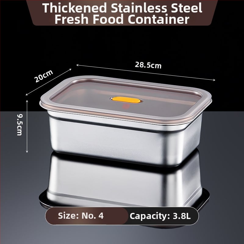 Δοχείο αποθήκευσης φαγητού από ανοξείδωτο ατσάλι, 1–2 L, ορθογώνιο, σφραγισμένο και ανθεκτικό στις διαρροές, κατάλληλο για φούρνο μικροκυμάτων