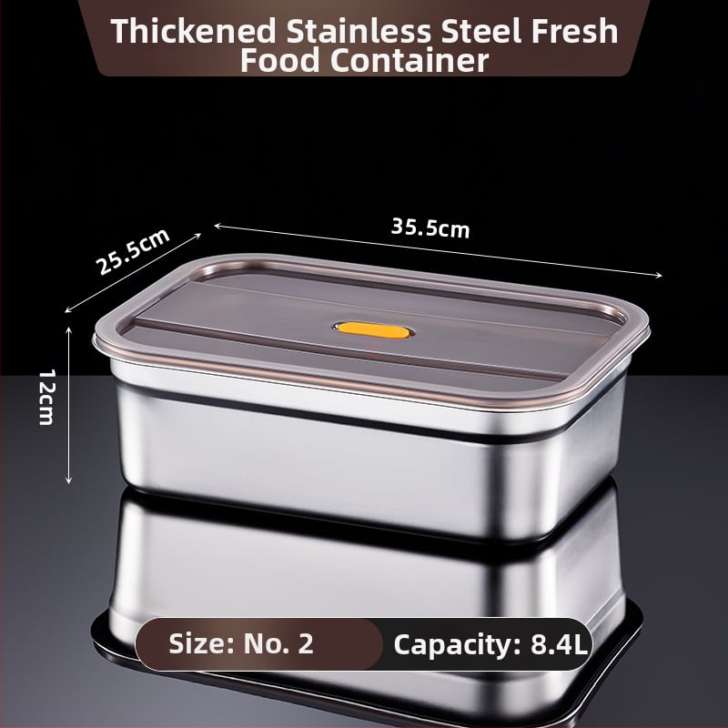 Δοχείο αποθήκευσης φαγητού από ανοξείδωτο ατσάλι, 1–2 L, ορθογώνιο, σφραγισμένο και ανθεκτικό στις διαρροές, κατάλληλο για φούρνο μικροκυμάτων