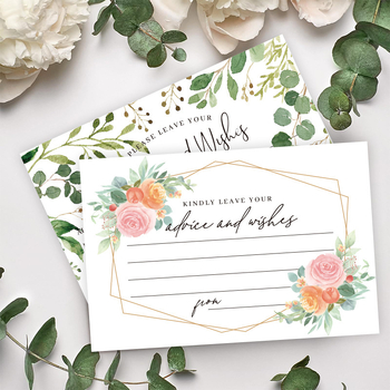 Cărți de mulțumire pentru nuntă, goale și gata de scris, 50 de coli per pachet, hârtie