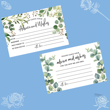 Cărți de mulțumire pentru nuntă, goale și gata de scris, 50 de coli per pachet, hârtie