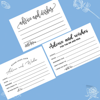 Cărți de mulțumire pentru nuntă, goale și gata de scris, 50 de coli per pachet, hârtie