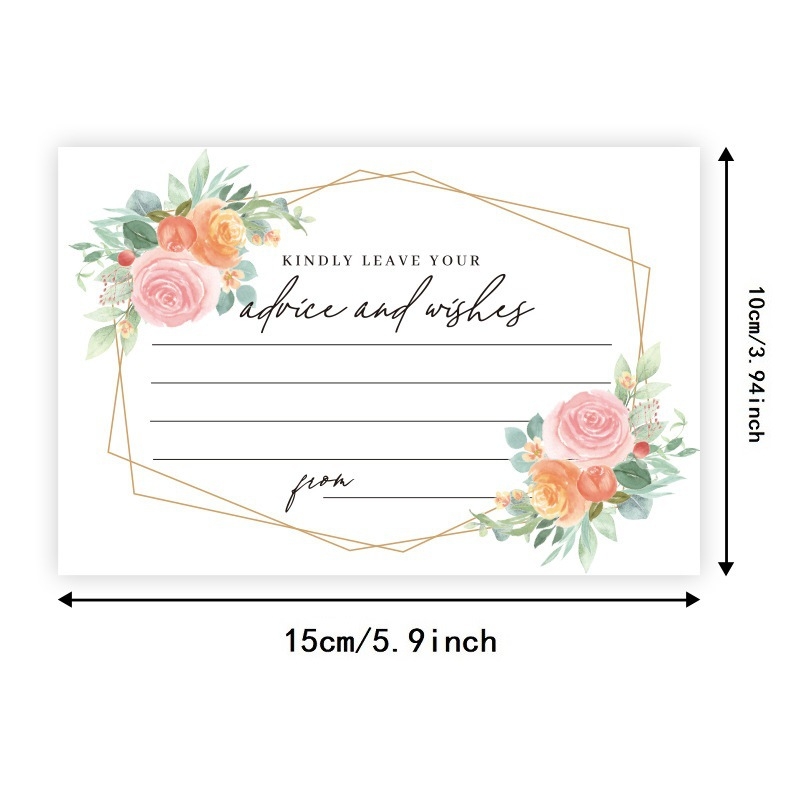 Cărți de mulțumire pentru nuntă, goale și gata de scris, 50 de coli per pachet, hârtie