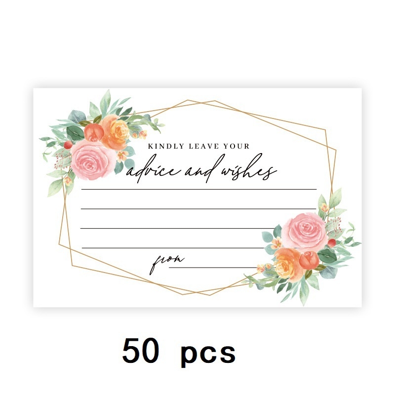 Cărți de mulțumire pentru nuntă, goale și gata de scris, 50 de coli per pachet, hârtie