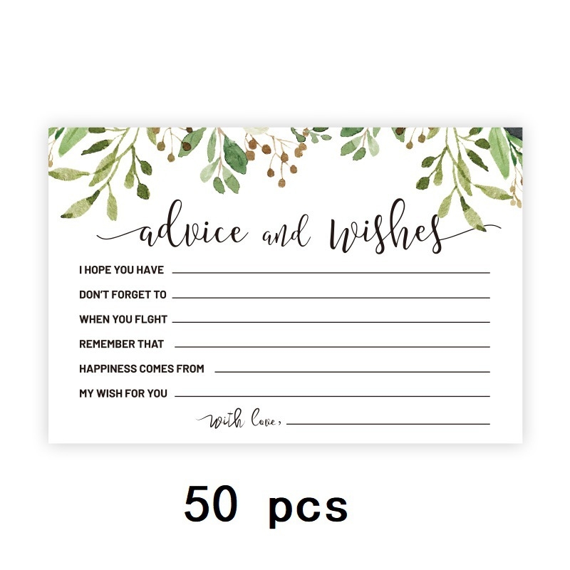 Cărți de mulțumire pentru nuntă, goale și gata de scris, 50 de coli per pachet, hârtie