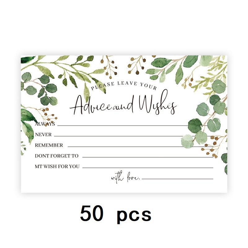 Cărți de mulțumire pentru nuntă, goale și gata de scris, 50 de coli per pachet, hârtie