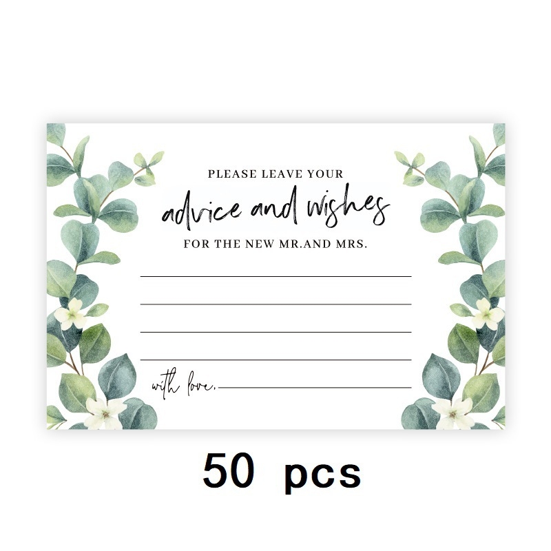 Cărți de mulțumire pentru nuntă, goale și gata de scris, 50 de coli per pachet, hârtie