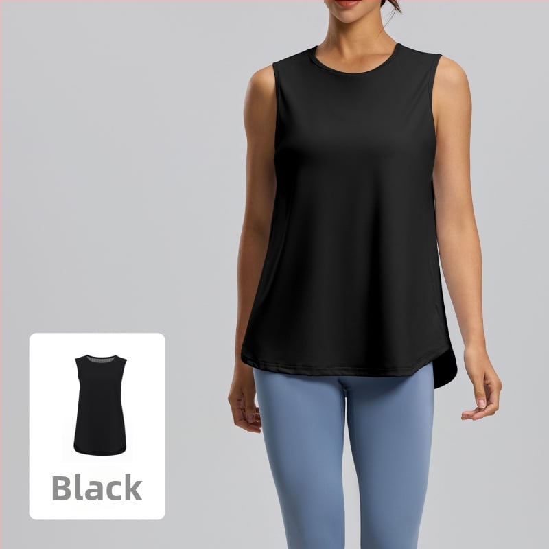 Juyitang Γυναικείο Αμάνικο Τοπ Γιόγκα – Δροσερό Δίκτυωτο Υλικό, Χαλαρή Γραμμή, 88% Πολυεστέρας, Κατάλληλο για Τρέξιμο, Γυμναστική και Χορό